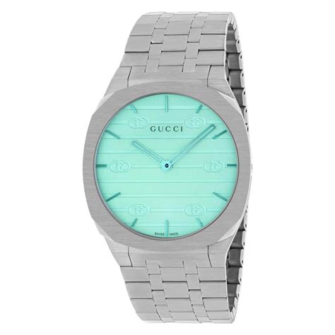 gucci watch tiffany|Gucci 25H Coloured Glass Ocean Blue Watch Review .